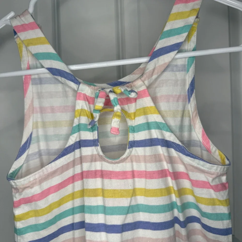 Tommy Bahama Kids‎ Girls Rainbow Stripe Ruffle Dress Size M 7/8 Summer